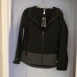 Under Armour STORM1 Water Resistant Women's Black and Gray Hooded Jacket M NWT
